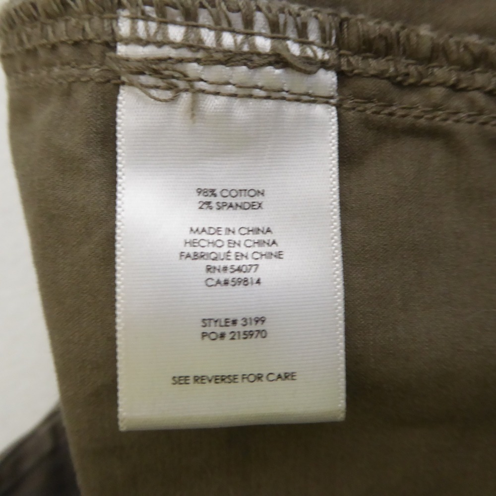 Cabi Women Scout Cargo Trouser Pants Style 3199 Green Cotton Stretch Size 4 - Picture 8 of 9